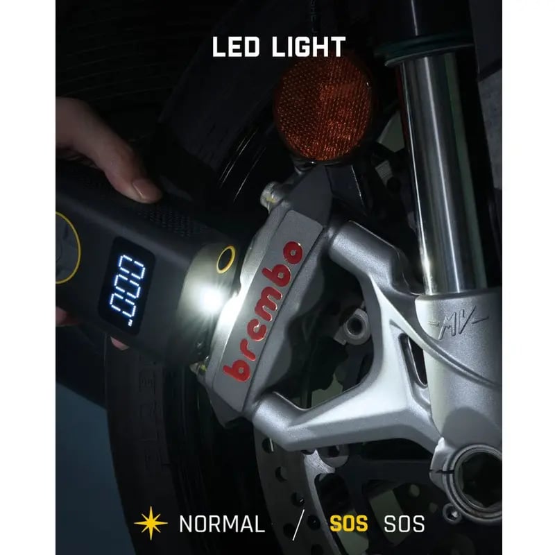 Optimized Product Title: Tragbarer Elektrischer Luftkompressor mit Digitalanzeige – Kompakter Reifenfüller für Auto, Fahrrad und Sportgeräte, 12V, Schnellaufblasfunktion, LED-Licht

This enhanced title includes relevant keywords and additional details tha