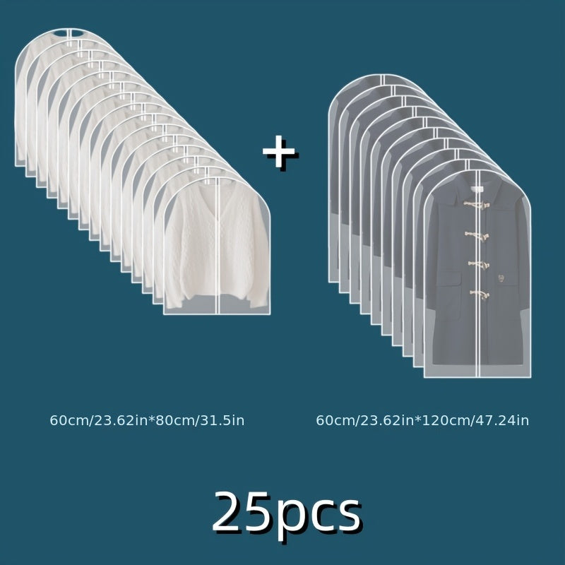 Kleidersack-Set transparent PEVA mit Reißverschluss