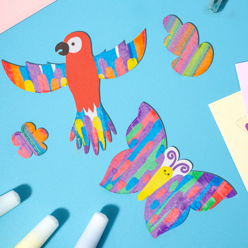 Rainbow Scratch Art Kit – Cartoon Designs, Scraper Tool & Storage Box