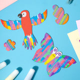 Rainbow Scratch Art Kit – Cartoon Designs, Scraper Tool & Storage Box