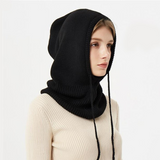 Cashmere Knit Beanie – Adjustable Drawstring, Soft Cozy Feel & Winter Warmth