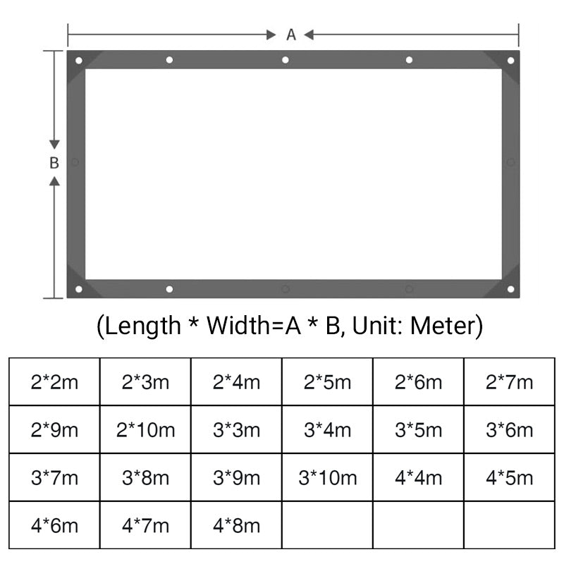 Transparent PE Tarpaulin Cover – 270 lbf Tear Strength, Rust-Free Eyelets & Multiple Sizes