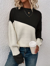 Zelda™ Elegant Color Block Pullover Sweater for Women - Stylish & Comfortable Knitwear