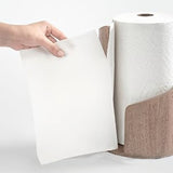 Wooden Paper Towel Holder – Solid FSC Wood, Metal Rod & Non-Slip Base