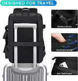 Expandable 26-45L Waterproof Travel Backpack with Laptop Sleeve & Versatile Duffle Carry - Perfect for Hiking, Camping, and Daily Use