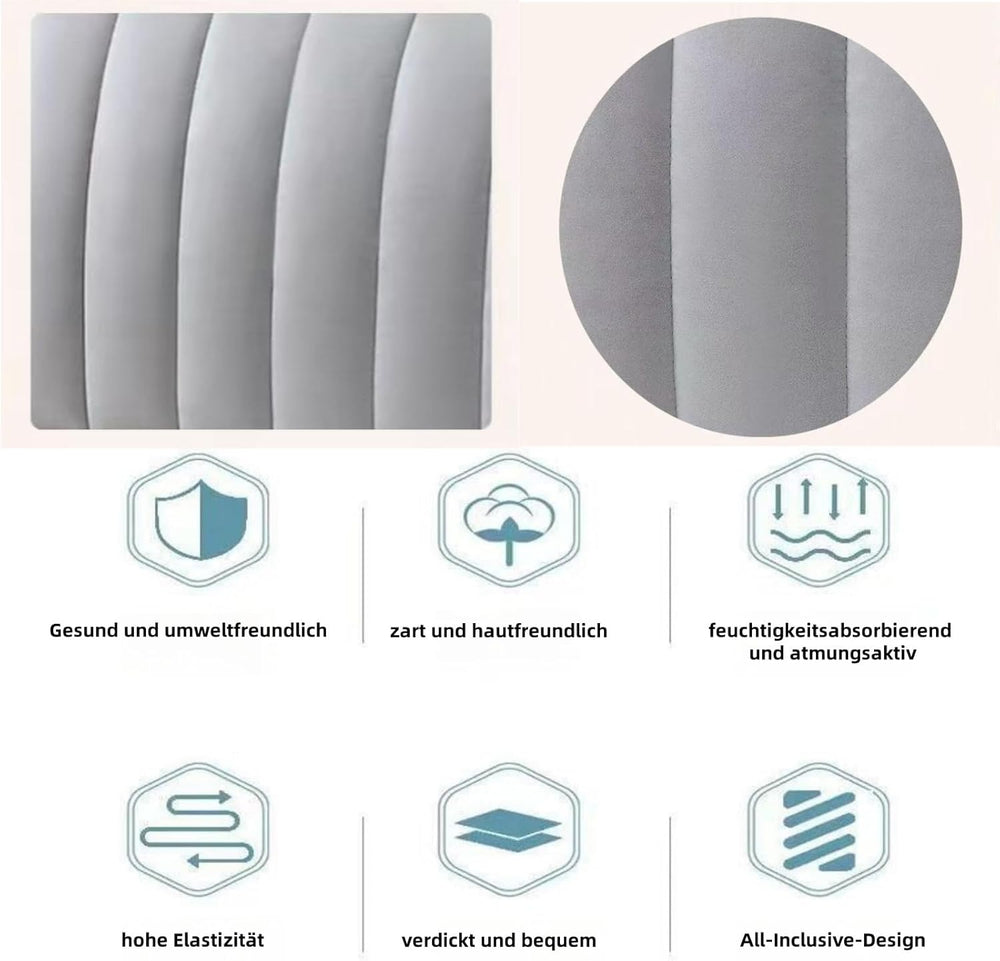 Padded Headboard Slipcover – Soft Cushioned, 120×70 cm & 4 Colors