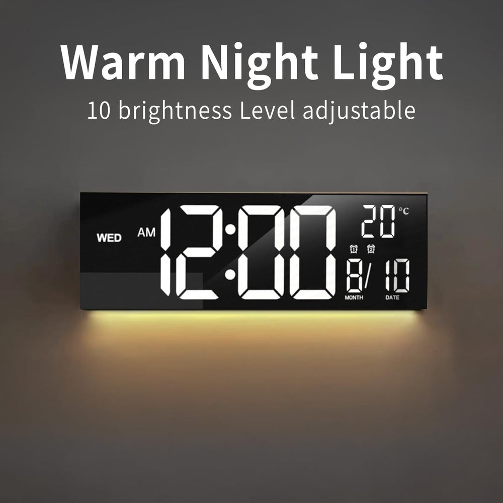 16-Inch RGB Digital Wall & Desk Alarm Clock with Remote - Lumeris