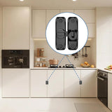 Universal Adjustable Door Latch – Zinc Alloy, 90°/180° Angle & Screw or Adhesive Mount