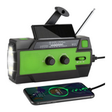 Emergency Radio – Solar, Hand Crank & USB, Power Bank with AM/FM & LED