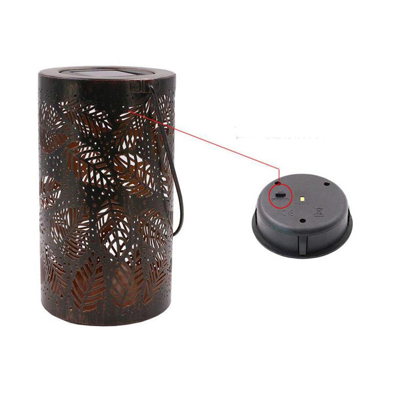 Solar Garden Lantern – Sunflower Pattern, LED Light & Weatherproof Metal