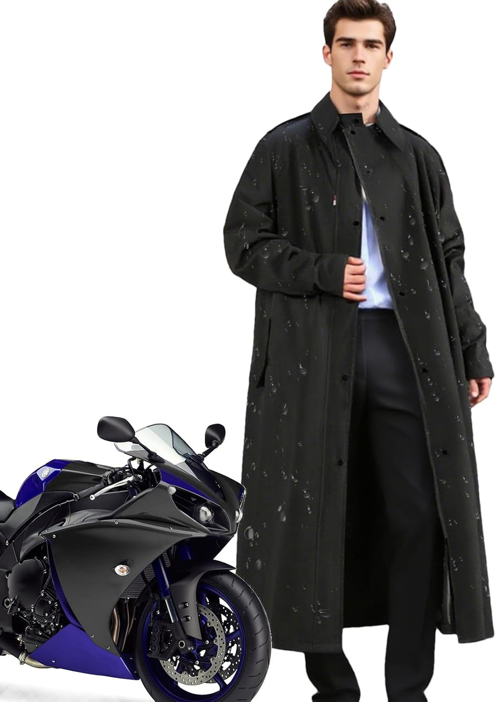 Veridra Long Waterproof Raincoat for Women - Stylish & Durable Weather Protection