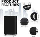 3-Piece Stretchable Luggage Cover Set - Durable Anti-Tear & Dustproof Protection for Travel