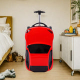 18” Kids Pull-Along Car Suitcase with Retractable Handle - Perfect Travel Companion for Children