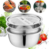 Optimized Product Title: "3-in-1 Edelstahl Schüssel Set mit Reibe und Sieb – Hochwertige Küchenutensilien für vielseitige Anwendungen" 

This title includes relevant keywords while emphasizing the product's features and quality, making it more appealing f