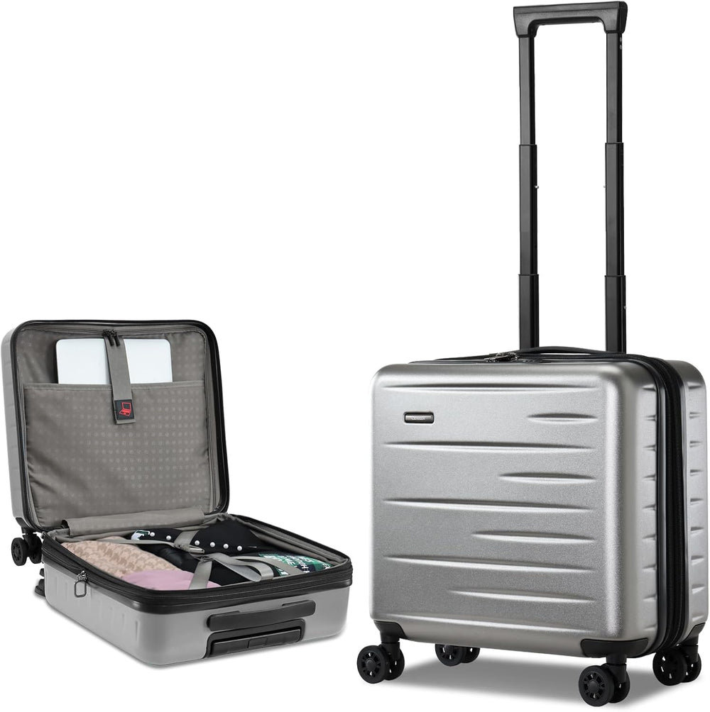 Expandable Hard Shell Carry-On Luggage with Front Pocket & TSA-Approved Lock - Lightweight Travel Suitcase