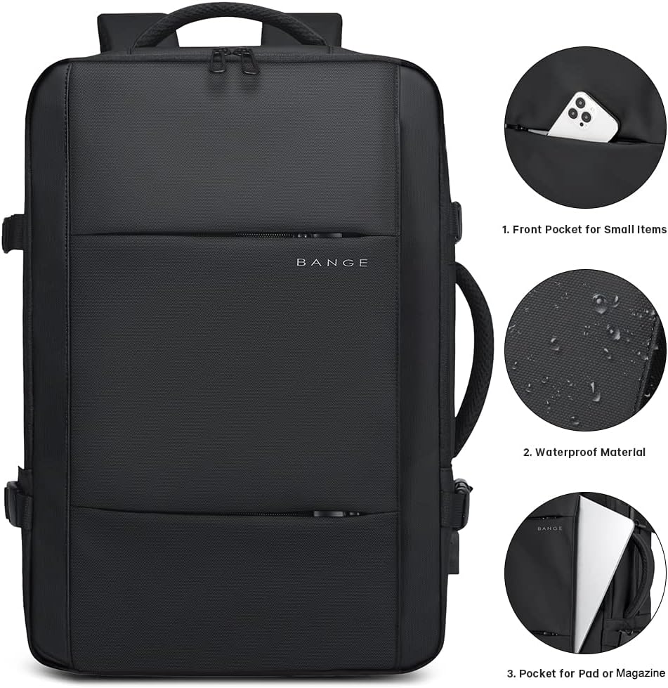 Expandable 26-45L Waterproof Travel Backpack with Laptop Sleeve & Versatile Duffle Carry - Perfect for Hiking, Camping, and Daily Use