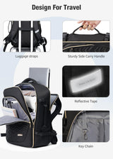 40L Airline-Approved Travel Backpack with 6 Packing Cubes & Dedicated Laptop Compartment - Perfect for Travel & Commuting