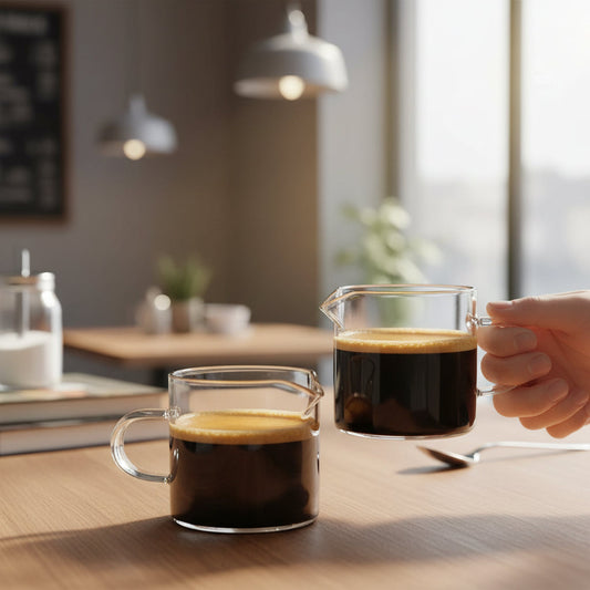 Espresso Measuring Cups – Double Spout, 4oz Capacity & Borosilicate Glass