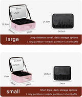 Travel Makeup Case with LED Light & Mirror Portable Kalsten