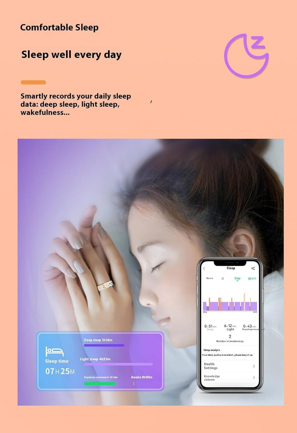 Aurina – Smart Enamel Wellness Ring – Fitness & Sleep Tracker for iOS & Android