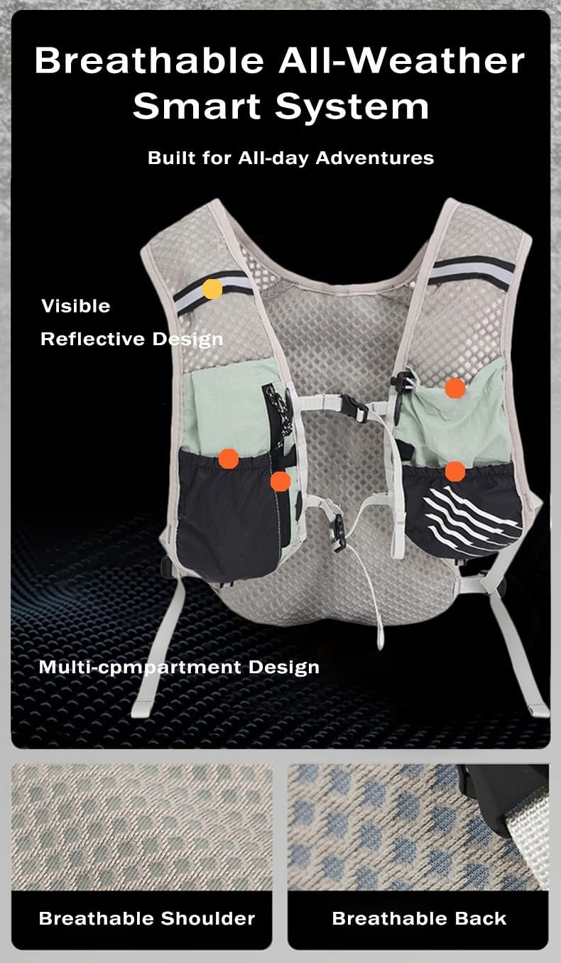 Dravien Ultra-Light Hydration Running Vest with 2L Water Bladder - Perfect for Trail Running, Hiking & Outdoor Activities