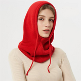 Cashmere Knit Beanie – Adjustable Drawstring, Soft Cozy Feel & Winter Warmth