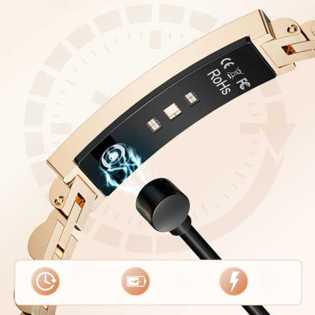 Enhanced Product Title: **Elegantes Edelstahl-Kettenarmband mit integriertem Fitness-Tracker – Stilvoller Schmuck für aktive Lebensstile** 

This title includes relevant keywords while emphasizing both the elegance and functionality of the product, making