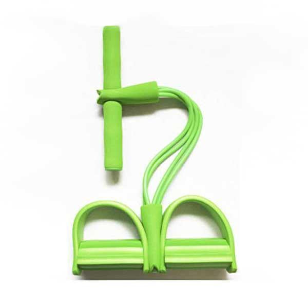 Full-Body Sit-Up Resistance Trainer – Foot Pedals, Elastic Bands & 4/6 Strand Levels