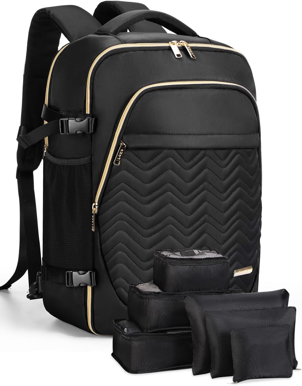 40L Airline-Approved Travel Backpack with 6 Packing Cubes & Dedicated Laptop Compartment - Perfect for Travel & Commuting