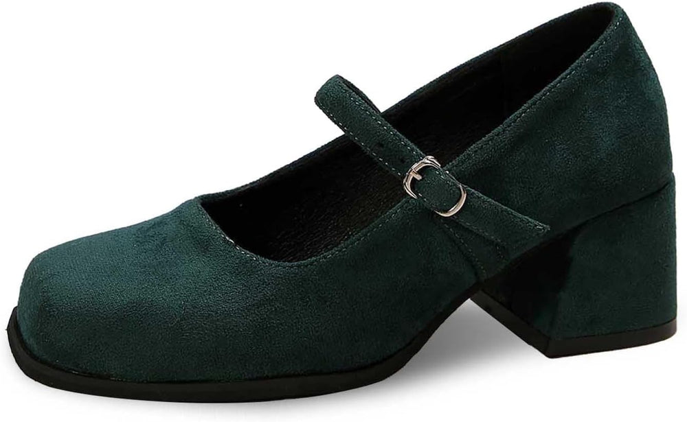 Lena – Suede Buckle Pumps