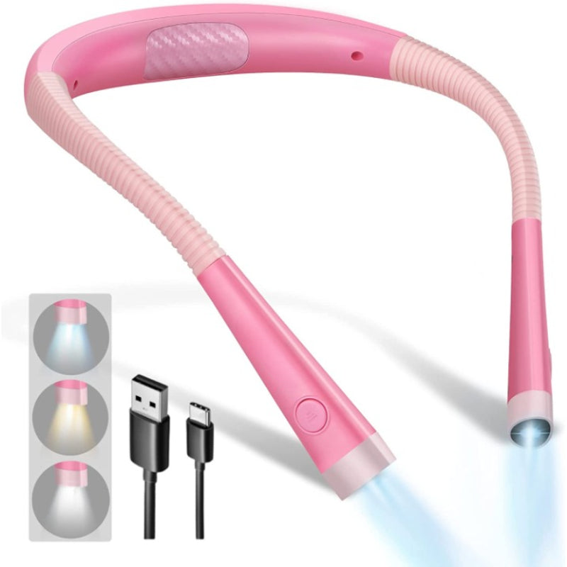 BowLift | LED Neck Reading Lamp, Book Light for Reading in Bed, 3 Colors, 6 Brightness Levels, Flexible Arm, Rechargeable, Durable, Perfect for Reading, Knitting, Camping, Repairing
