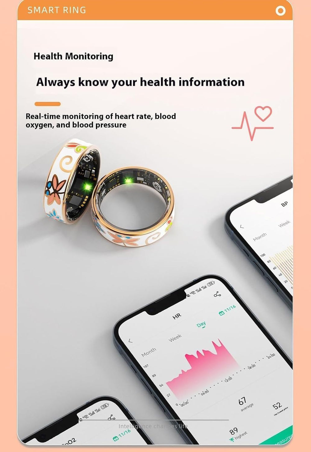 Aurina – Smart Enamel Wellness Ring – Fitness & Sleep Tracker for iOS & Android