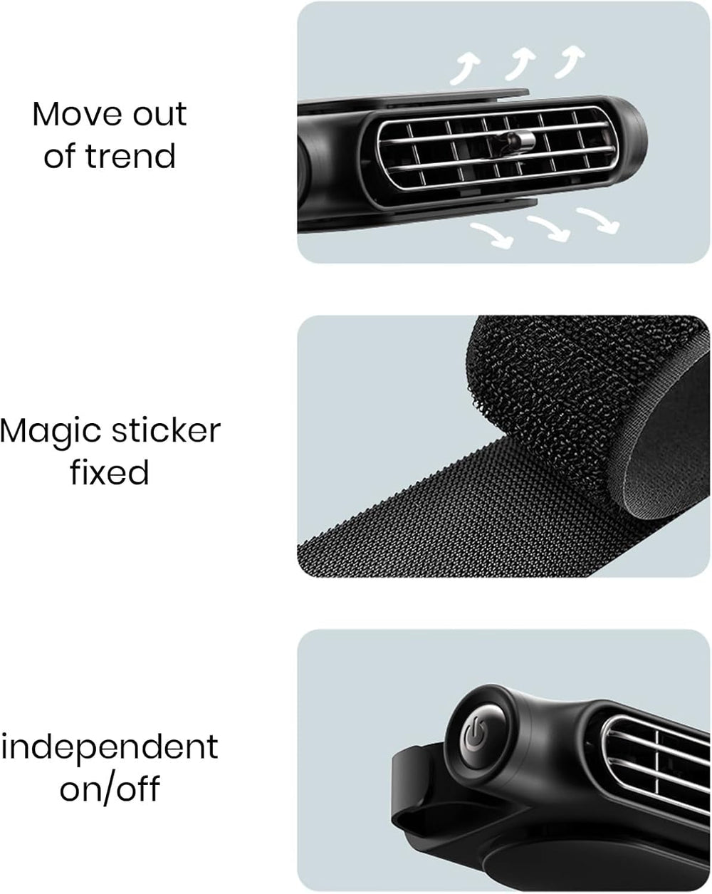 AutoBreeze – 3-Speed USB Car Cooling Fan & Headrest Mount