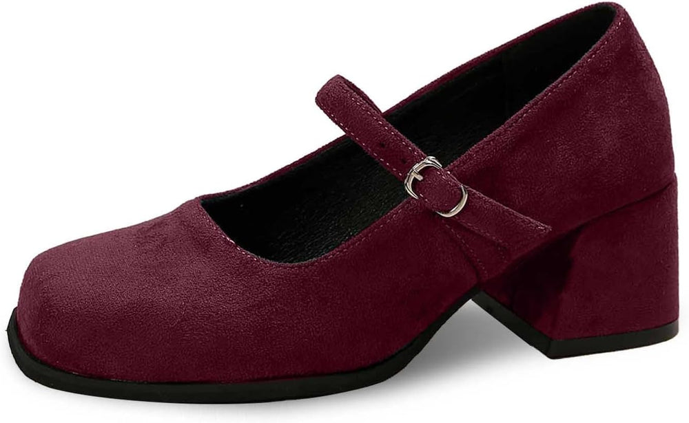 Lena – Suede Buckle Pumps