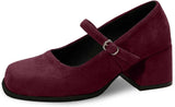 Lena – Suede Buckle Pumps