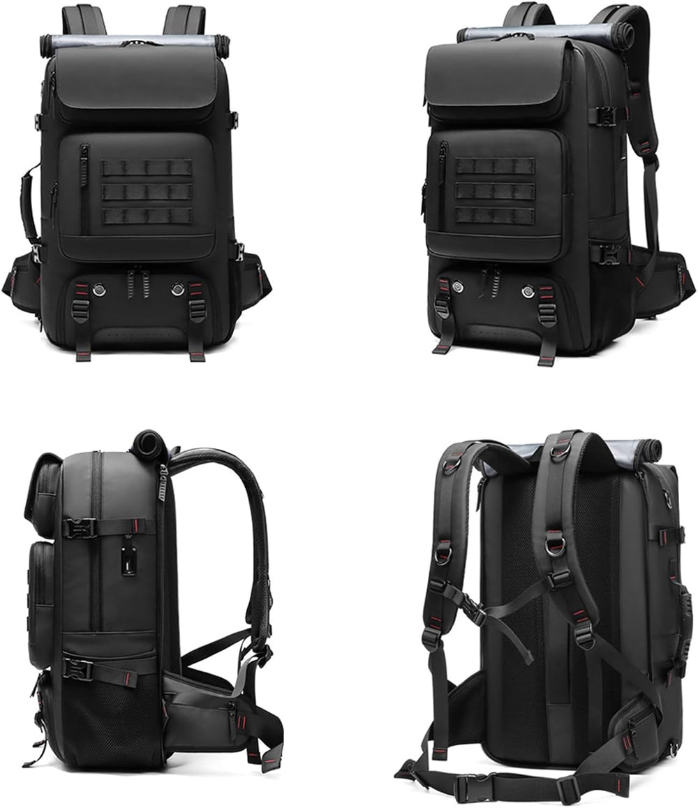 50L Waterproof Travel Backpack with Shoe Compartment, USB Charging Port & Ergonomic Design - Ideal for Hiking, Camping, and Daily Use