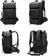 50L Waterproof Travel Backpack with Shoe Compartment, USB Charging Port & Ergonomic Design - Ideal for Hiking, Camping, and Daily Use