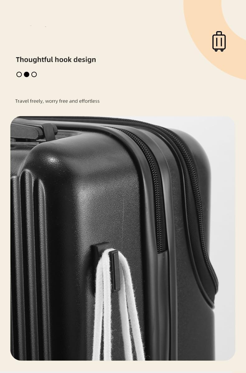 Premium Hard Shell Carry-On Luggage with Cup Holder, USB Charging Port & TSA-Approved Lock - Travel in Style!