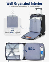 Lightweight Softside Expandable Carry-On Suitcase with Wheels – Airline Approved Travel Luggage