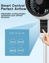 Aerion Adjustable Pedestal Fan with 3D Oscillation