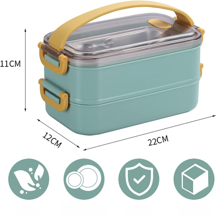 Insulated Stainless Steel Lunch Box – 4-Hour Thermal, Leak-Proof & 1-2 Compartments