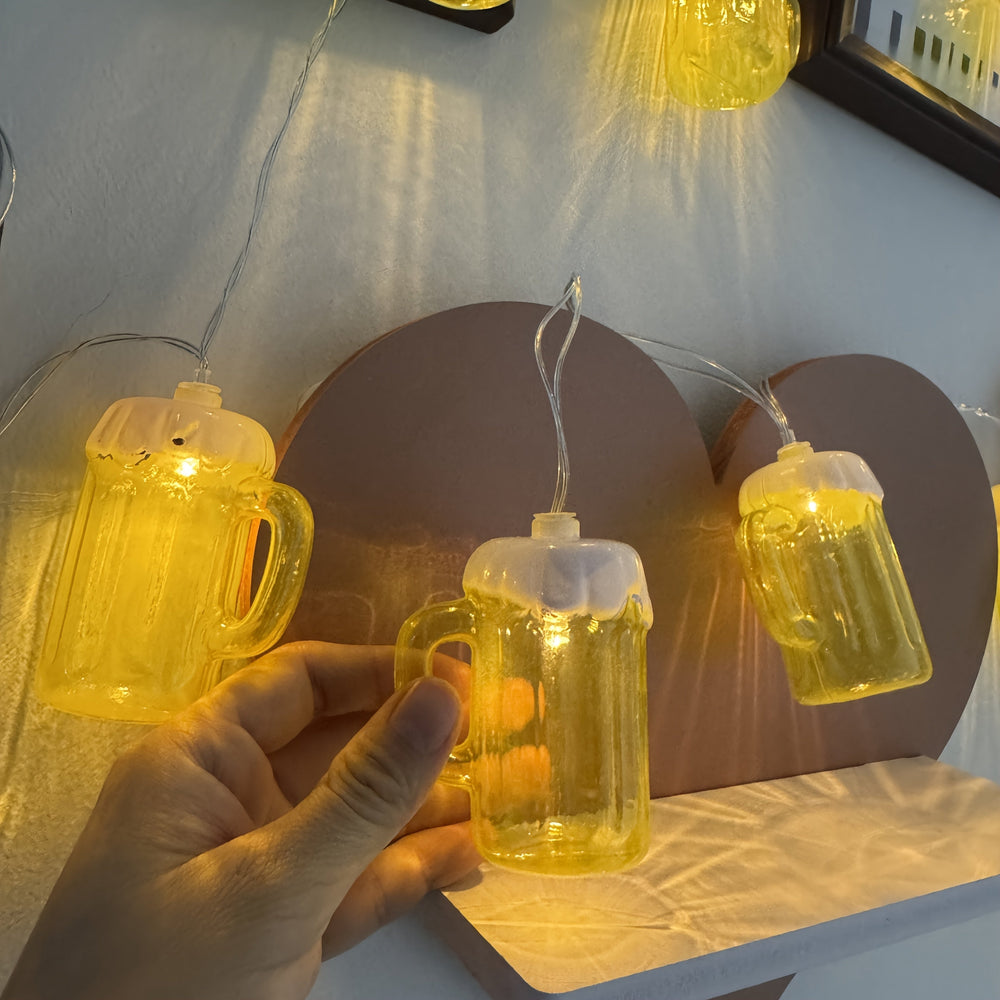 2-Pack LED Beer Mug String Lights - LichterBier Oktoberfest 2025