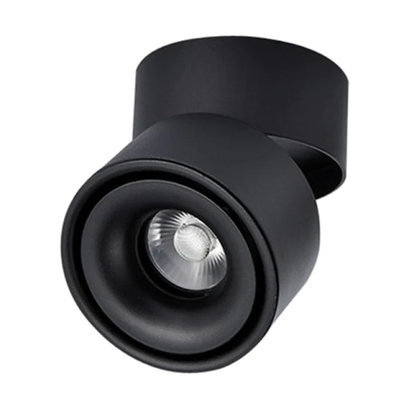 LED Ceiling Spotlight – Adjustable Swivel, 10W & Black or White Metal