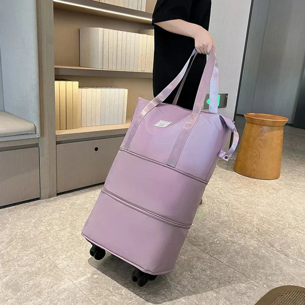 Rolling Travel Duffel Bag – Expandable Polyester, Wheeled & Multi-Compartment