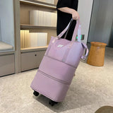 Rolling Travel Duffel Bag – Expandable Polyester, Wheeled & Multi-Compartment