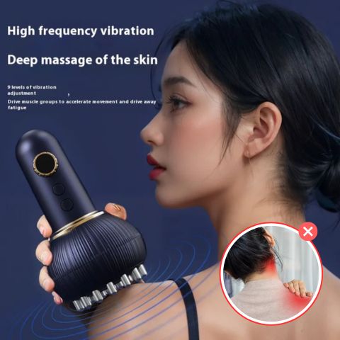 Electric Body Massager – Heat & Vibration, 9 Intensity Levels & Rechargeable Cordless