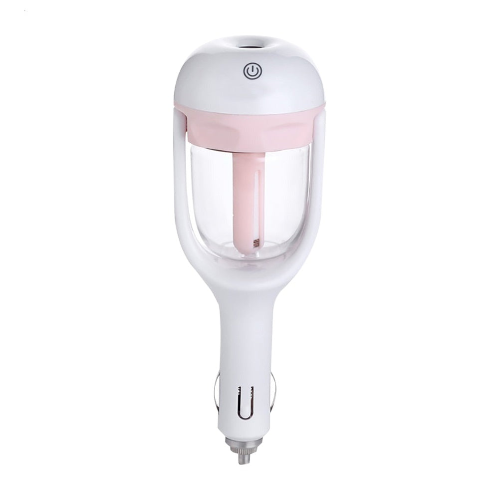 Car Humidifier with Aromatherapy – Ultrasonic, 2h Timer & 12V Cigarette Lighter