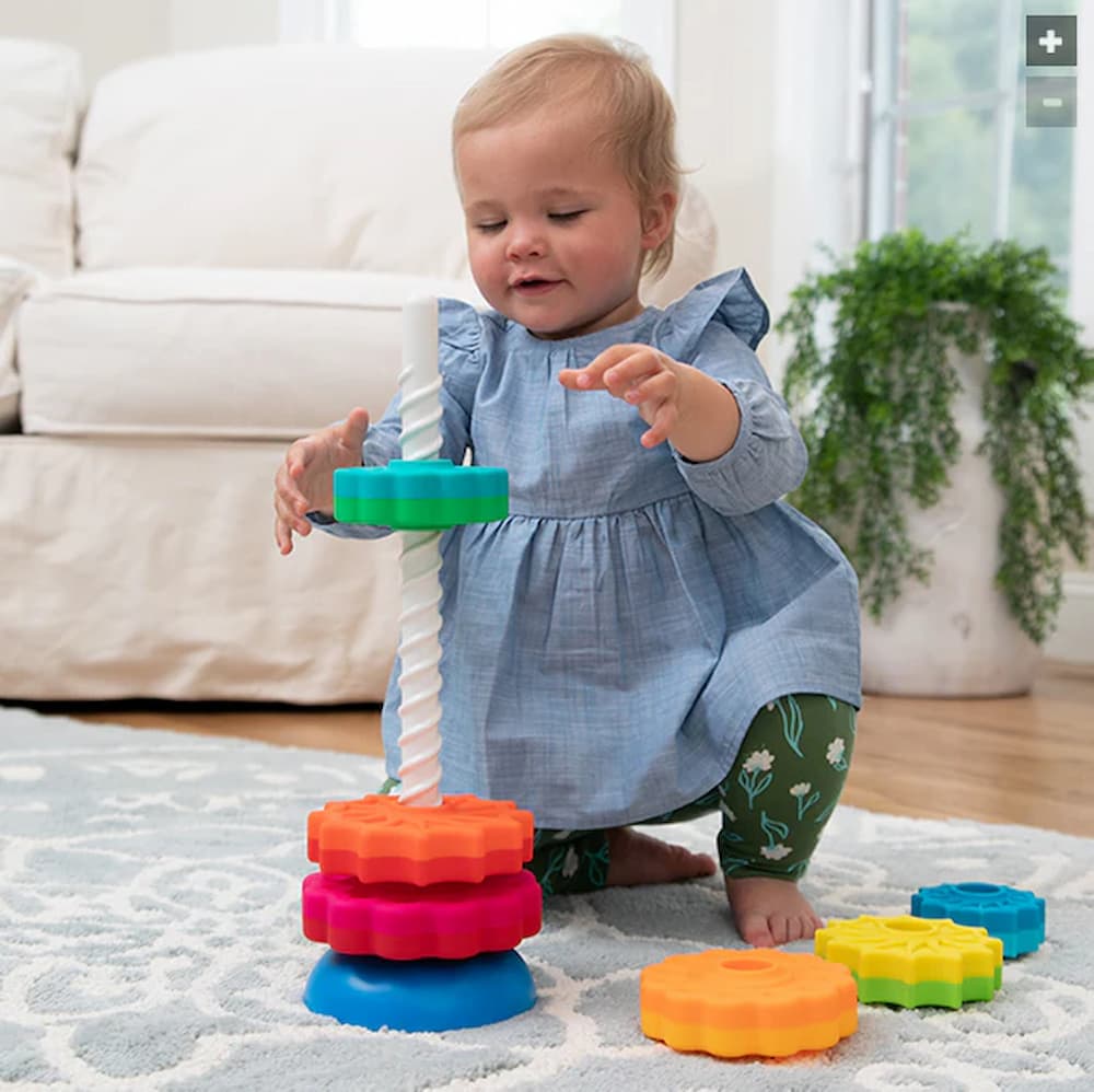 Spiral Tower Stacking Toy – Color Learning, Fine Motor Skills & Ages 1–5
