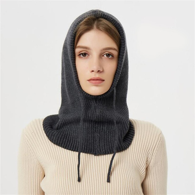 Cashmere Knit Beanie – Adjustable Drawstring, Soft Cozy Feel & Winter Warmth