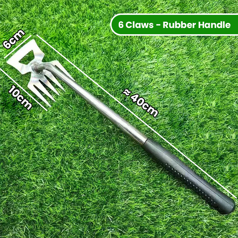 Stainless Steel Weed Remover – Ergonomic Grip, 39.5cm & 5/6/11 Claw Options